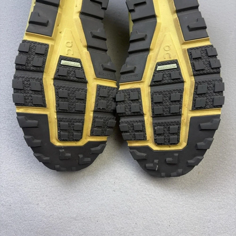 On Running Shoes Mens Size 13 Yellow Trail CloudTec Missiongrip Sneakers